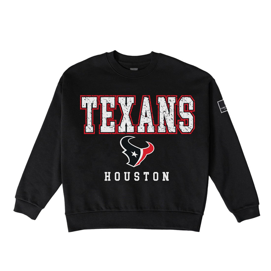 Gameday Couture Women's Oversized Level Up Black Label Premium Fleece Sweatshirt - Houston Texans