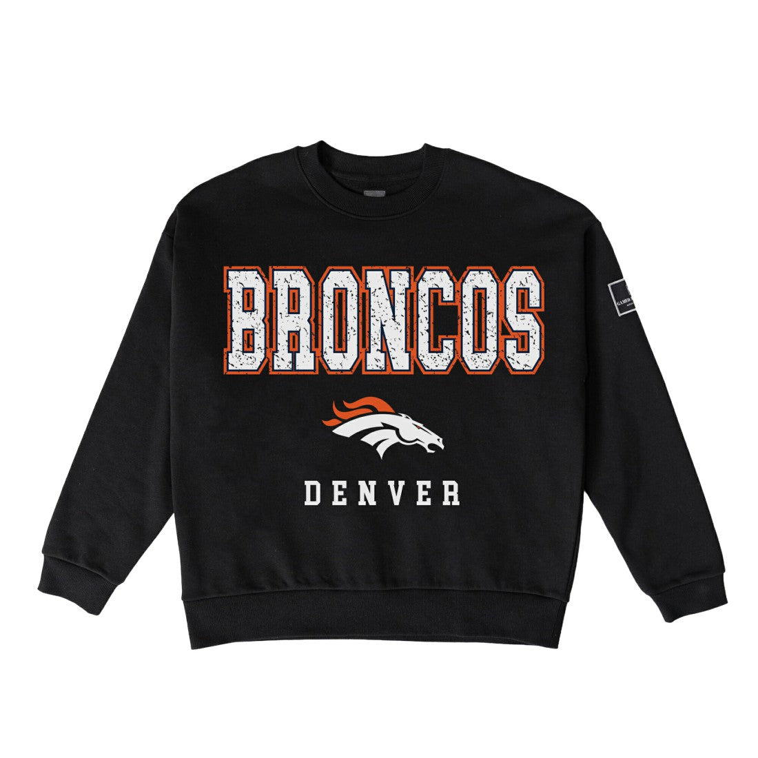 Gameday Couture Women's Oversized Level Up Black Label Premium Fleece Sweatshirt - Denver Broncos