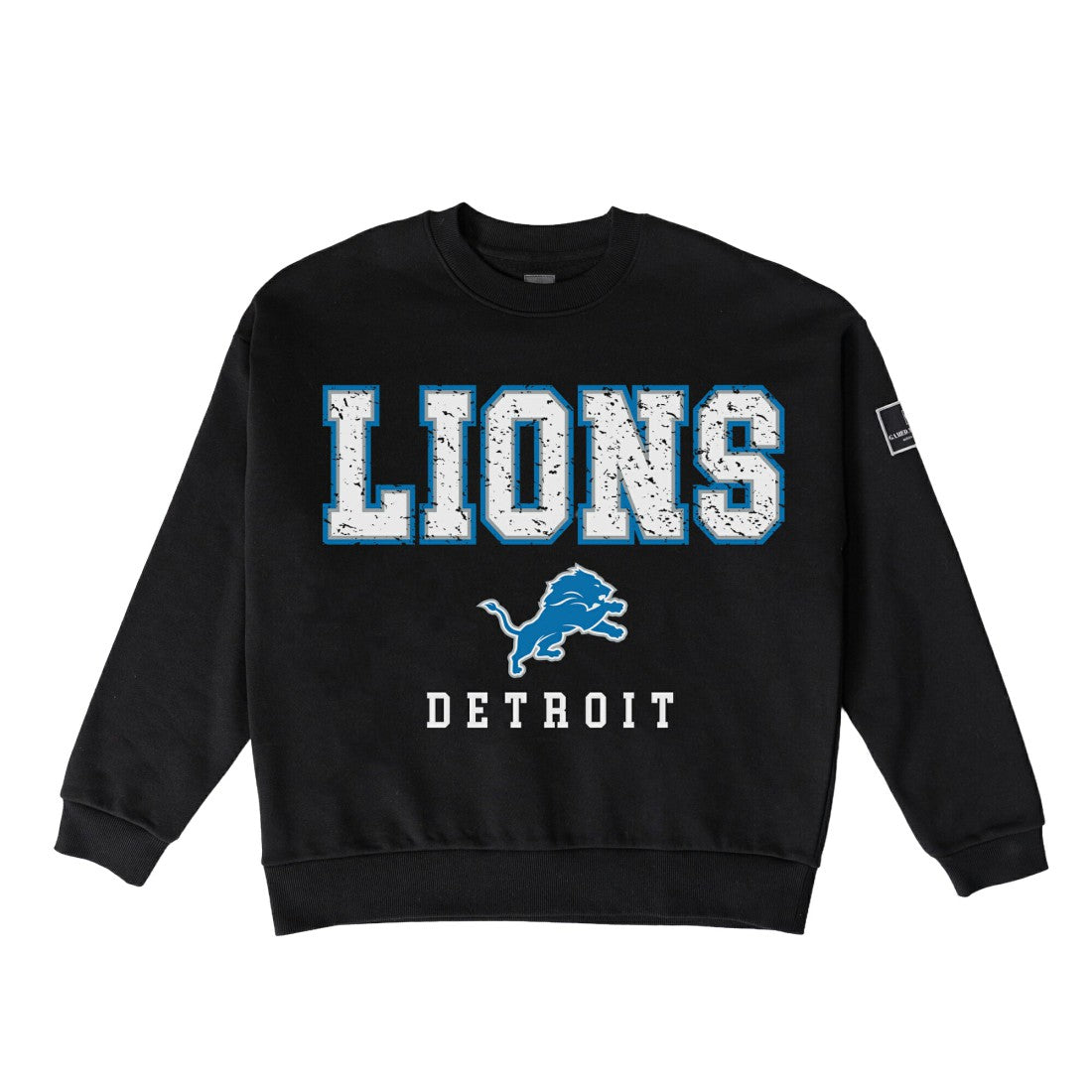 Gameday Couture Women's Oversized Level Up Black Label Premium Fleece Sweatshirt - Detroit Lions