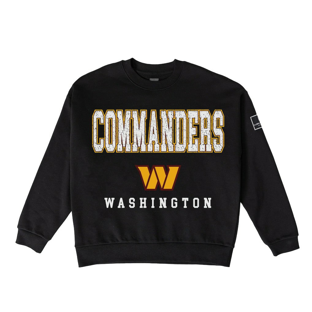 Gameday Couture Women's Oversized Level Up Black Label Premium Fleece Sweatshirt - Washington Commanders