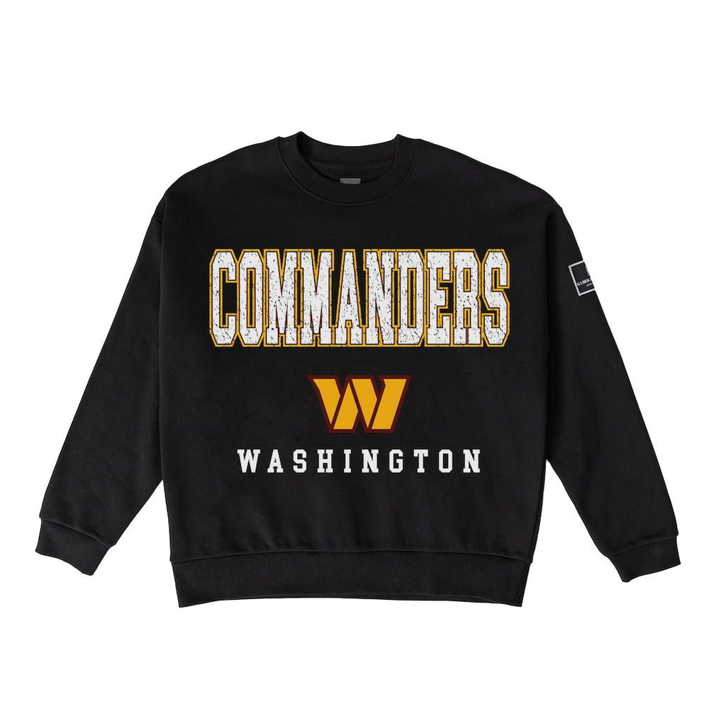 Gameday Couture Women's Oversized Level Up Black Label Premium Fleece Sweatshirt - Washington Commanders