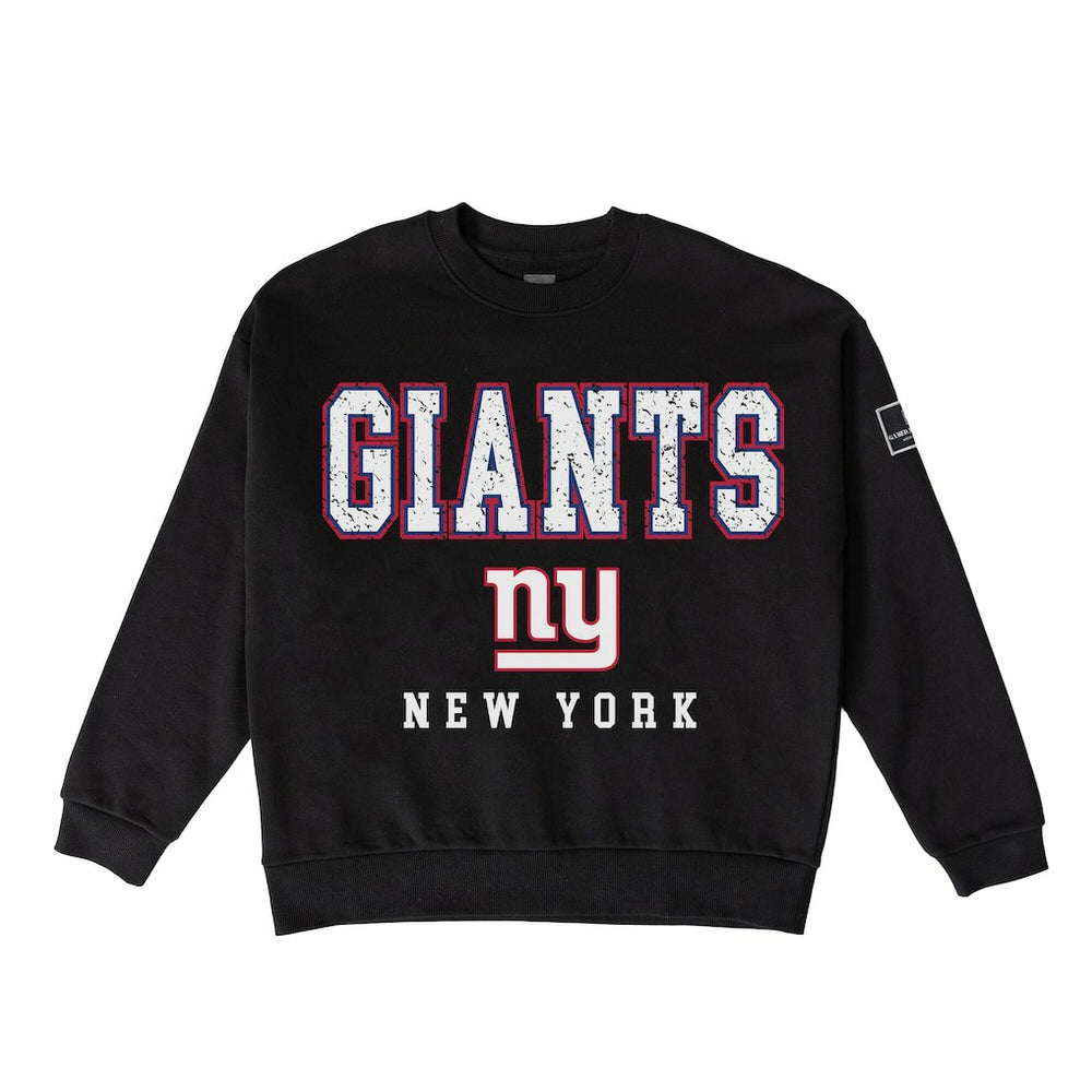Gameday Couture Women's Oversized Level Up Black Label Premium Fleece Sweatshirt - New York Giants