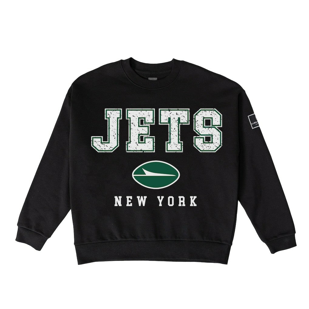 Gameday Couture Women's Oversized Level Up Black Label Premium Fleece Sweatshirt - New York Jets