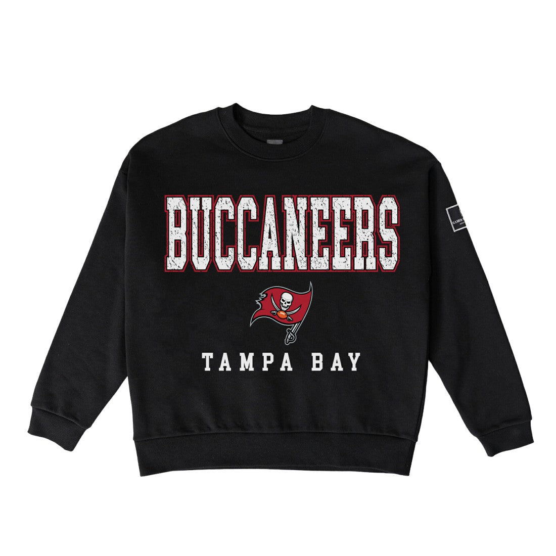 Gameday Couture Women's Oversized Level Up Black Label Premium Fleece Sweatshirt - Tampa Bay Buccaneers