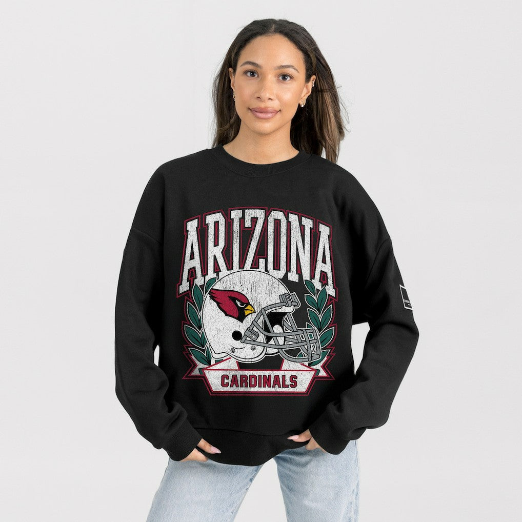 Gameday Couture Women's Oversized Victory Lane Black Label Premium Fleece Sweatshirt - Arizona Cardinals