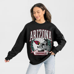 Gameday Couture Women's Oversized Victory Lane Black Label Premium Fleece Sweatshirt - Arizona Cardinals