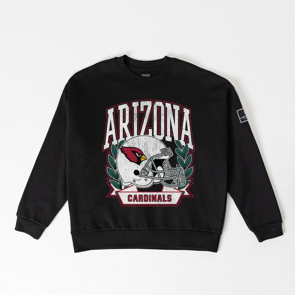 Gameday Couture Women's Oversized Victory Lane Black Label Premium Fleece Sweatshirt - Arizona Cardinals