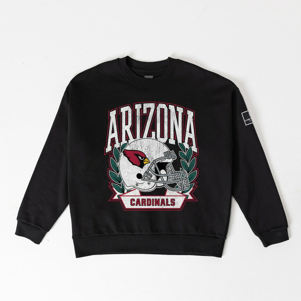 Gameday Couture Women's Oversized Victory Lane Black Label Premium Fleece Sweatshirt - Arizona Cardinals