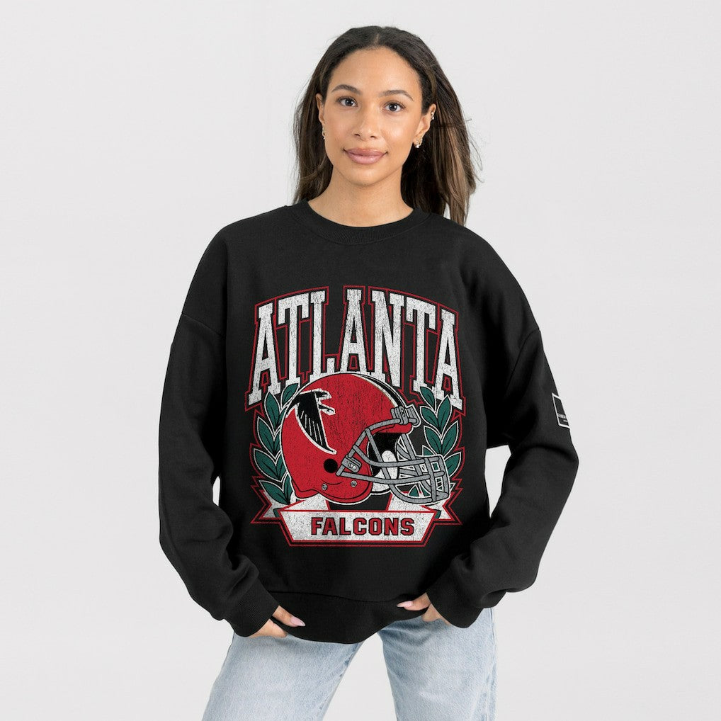 Gameday Couture Women's Oversized Victory Lane Black Label Premium Fleece Sweatshirt - Atlanta Falcons