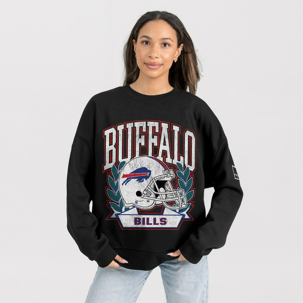 Gameday Couture Women's Oversized Victory Lane Black Label Premium Fleece Sweatshirt - Buffalo Bills