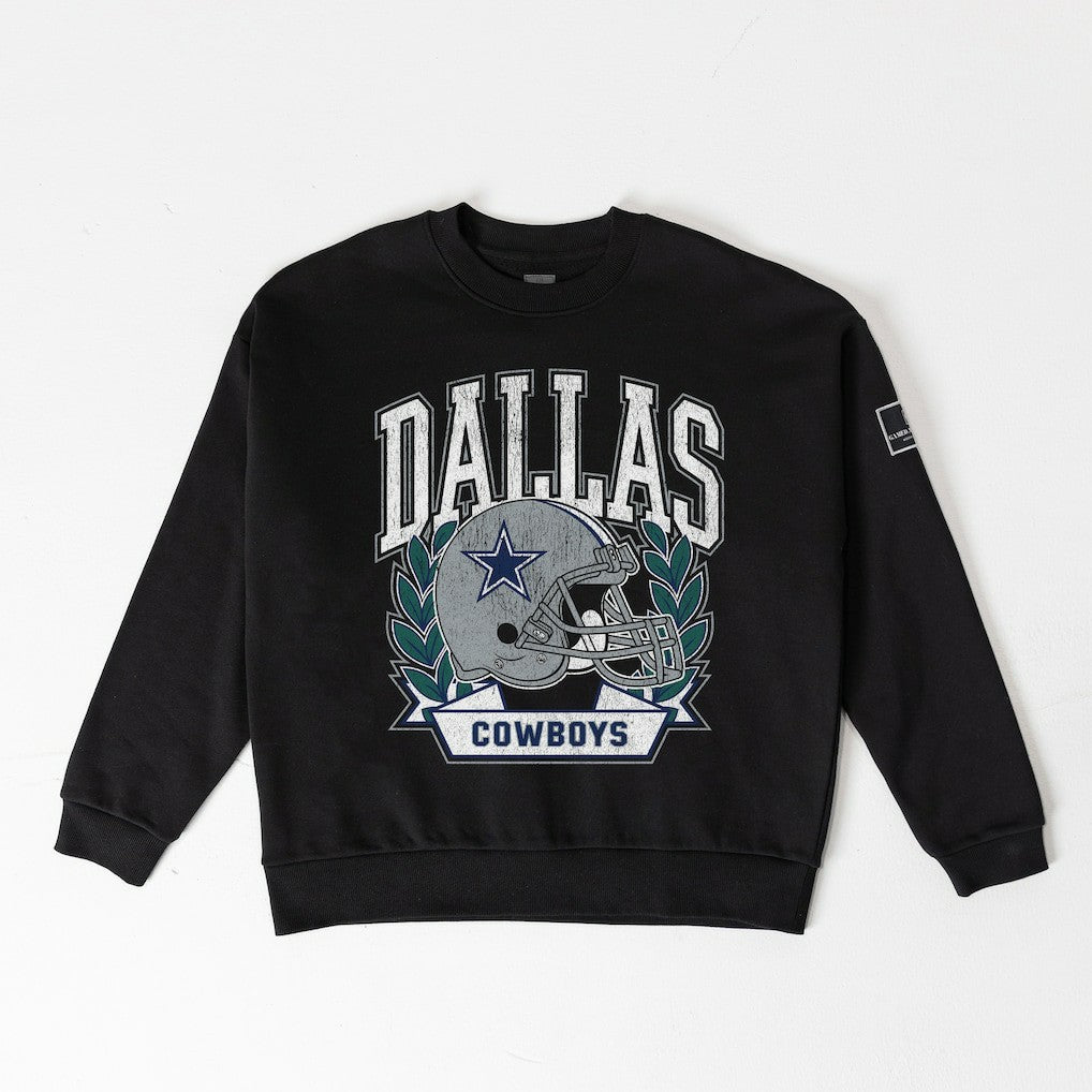 Gameday Couture Women's Oversized Victory Lane Black Label Premium Fleece Sweatshirt - Dallas Cowboys