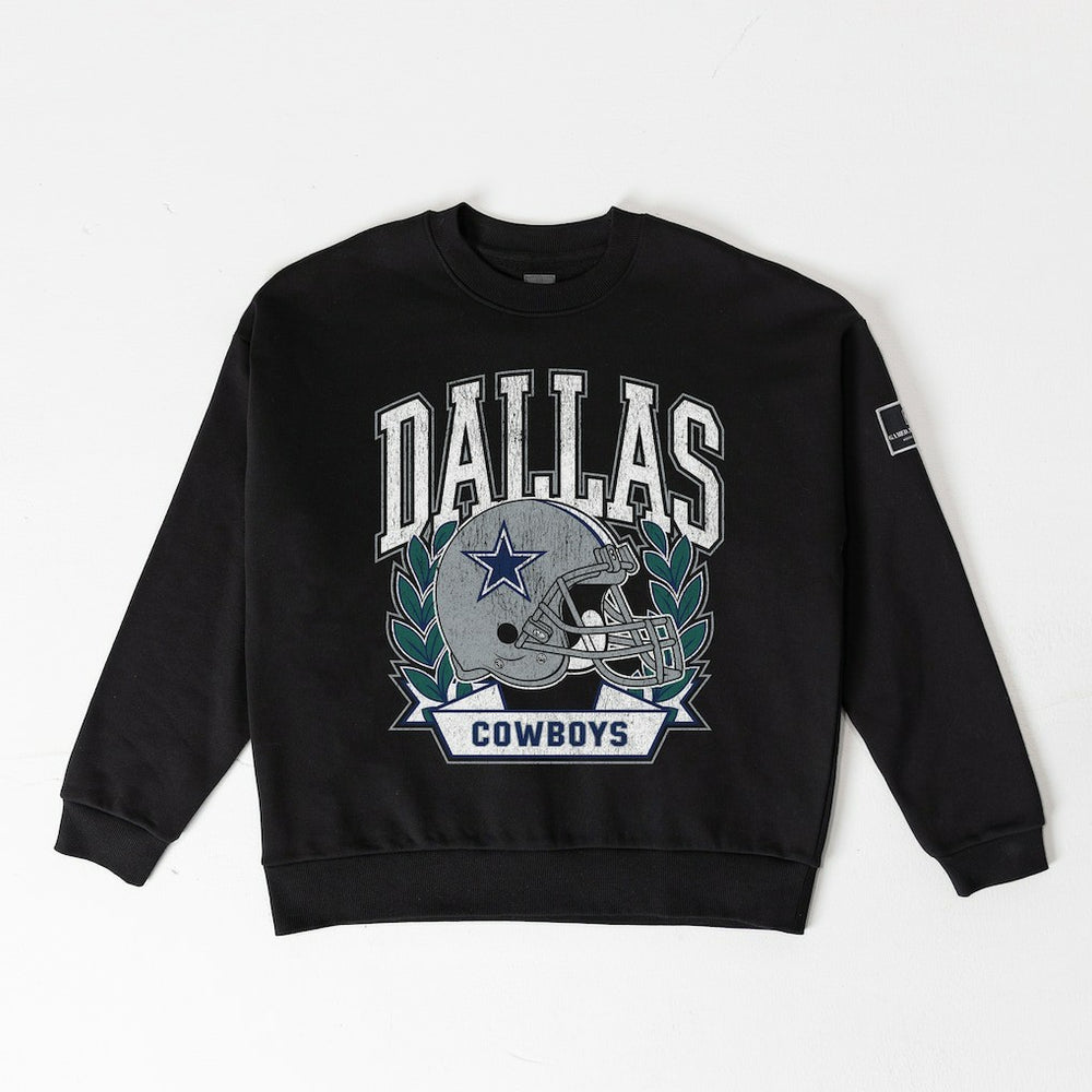 Gameday Couture Women's Oversized Victory Lane Black Label Premium Fleece Sweatshirt - Dallas Cowboys