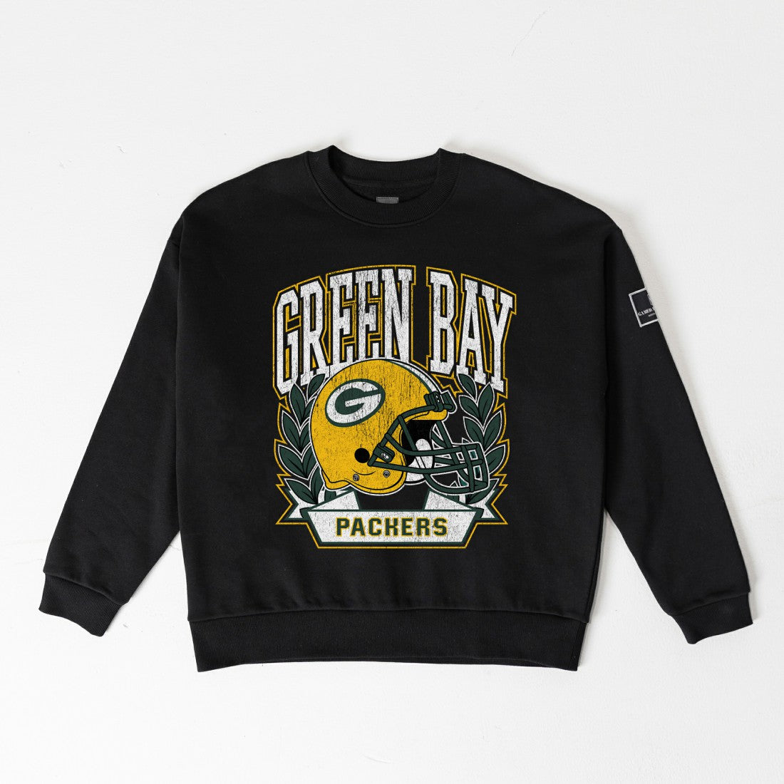 Gameday Couture Women's Oversized Victory Lane Black Label Premium Fleece Sweatshirt - Green Bay Packers