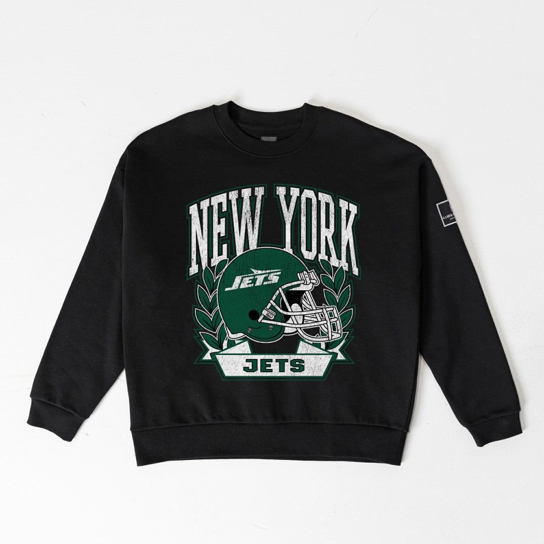 Gameday Couture Women's Oversized Victory Lane Black Label Premium Fleece Sweatshirt - New York Jets