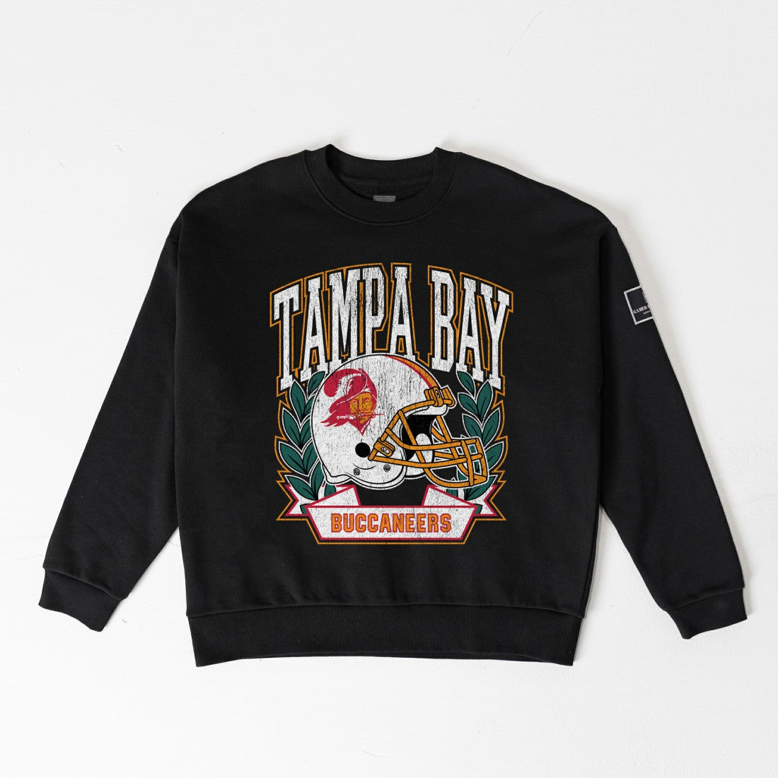 Gameday Couture Women's Oversized Victory Lane Black Label Premium Fleece Sweatshirt - Tampa Bay Buccaneers