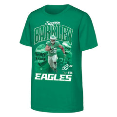 Saquon Barkley  Outerstuff Youth Triple Pic T-Shirt - Philadelphia Eagles
