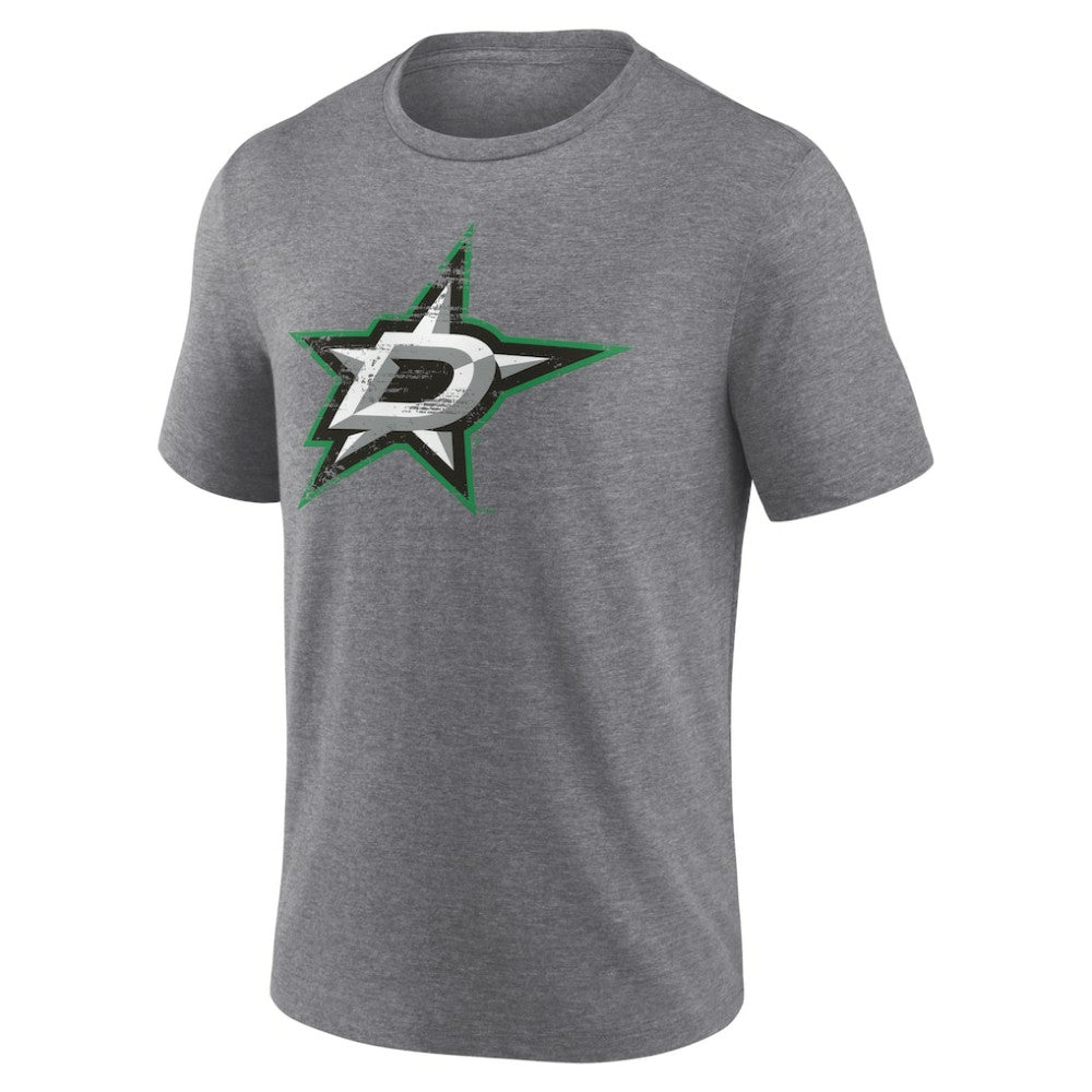 NHL Gray Dallas Stars Heritage Custom Tri-Blend T-Shirt