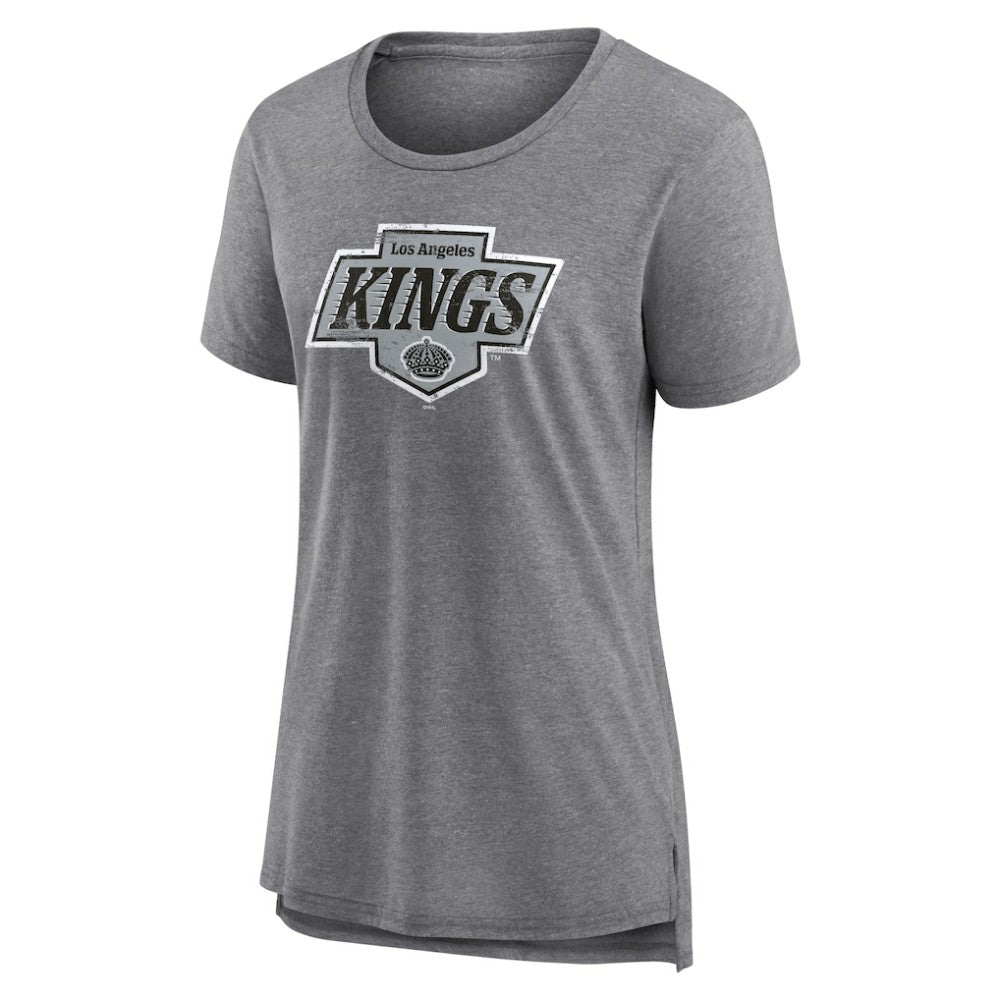 NHL Gray Los Angeles Kings Women's Heritage Custom Tri-Blend T-Shirt