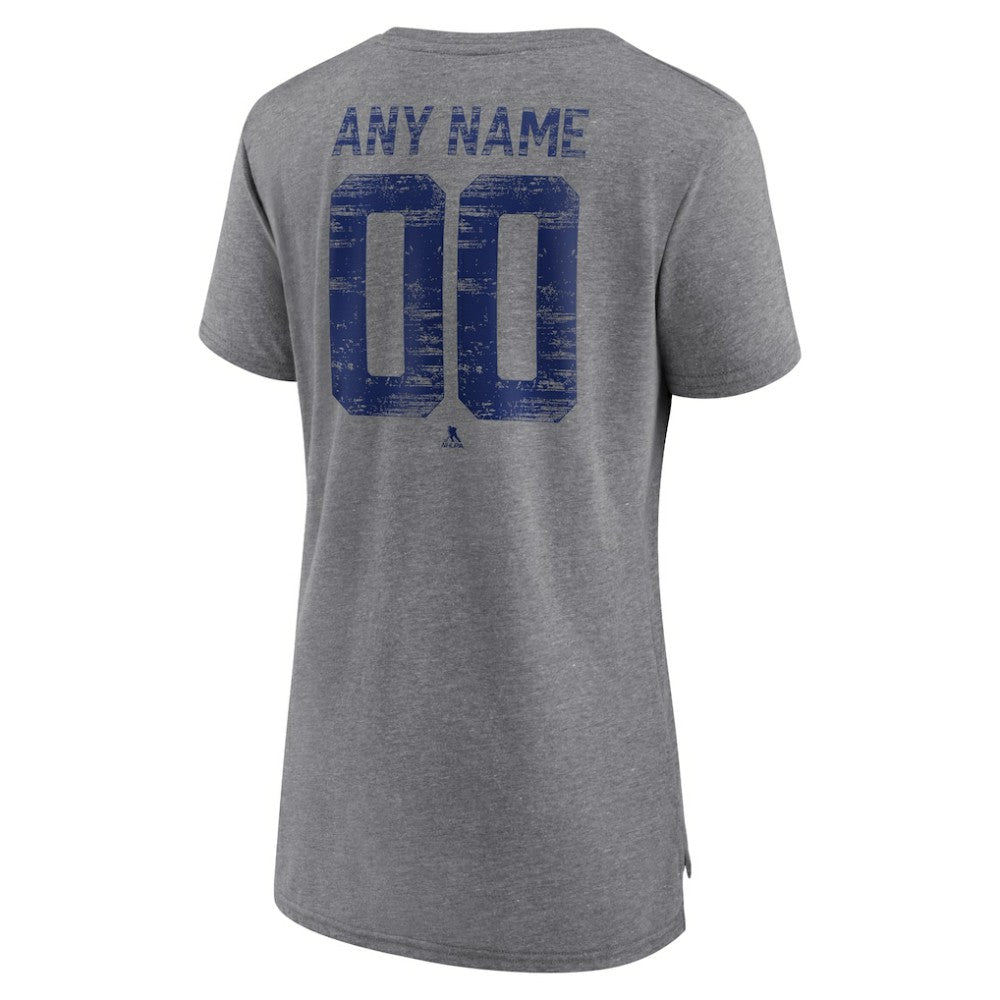 NHL Gray Montreal Canadiens Women's Heritage Custom Tri-Blend T-Shirt