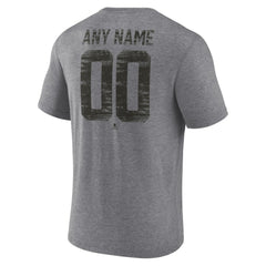 NHL Gray New Jersey Devils Heritage Custom Tri-Blend T-Shirt