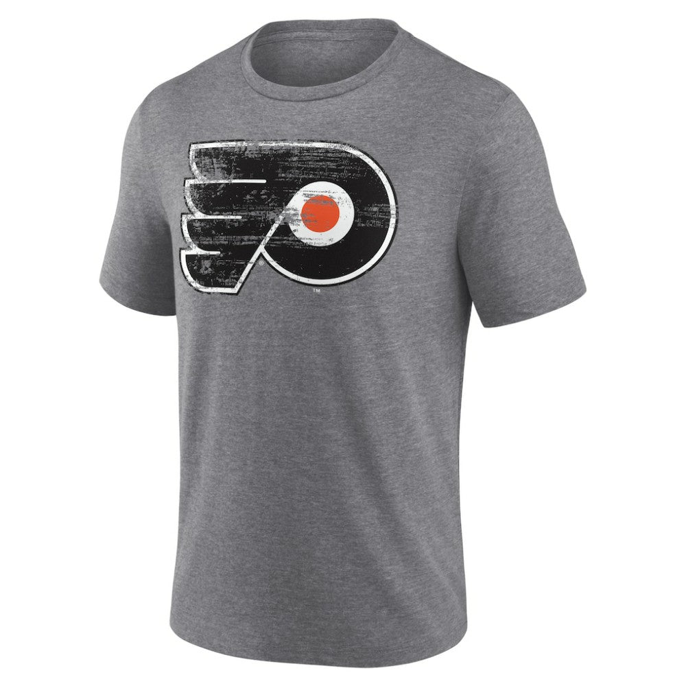 NHL Gray Philadelphia Flyers Heritage Custom Tri-Blend T-Shirt