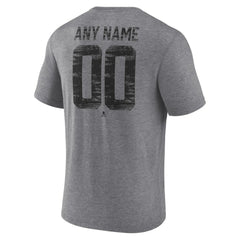 NHL Gray Philadelphia Flyers Heritage Custom Tri-Blend T-Shirt