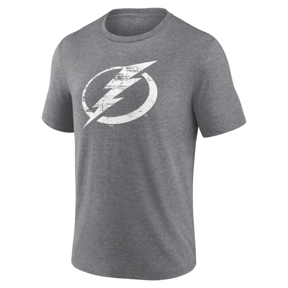 NHL Gray Tampa Bay Lightning Heritage Custom Tri-Blend T-Shirt