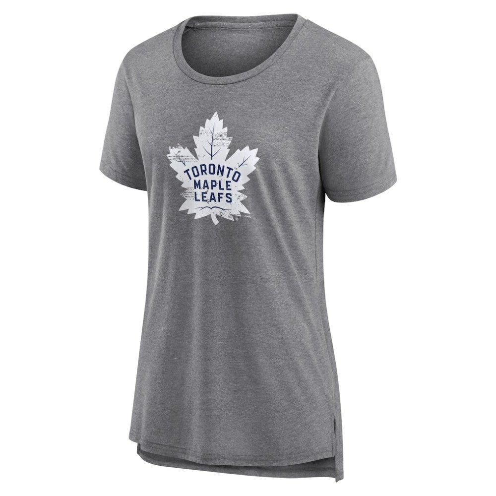 NHL Gray Toronto Maple Leafs Women's Heritage Custom Tri-Blend T-Shirt