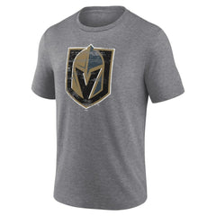 NHL Gray Vegas Golden Knights Heritage Custom Tri-Blend T-Shirt