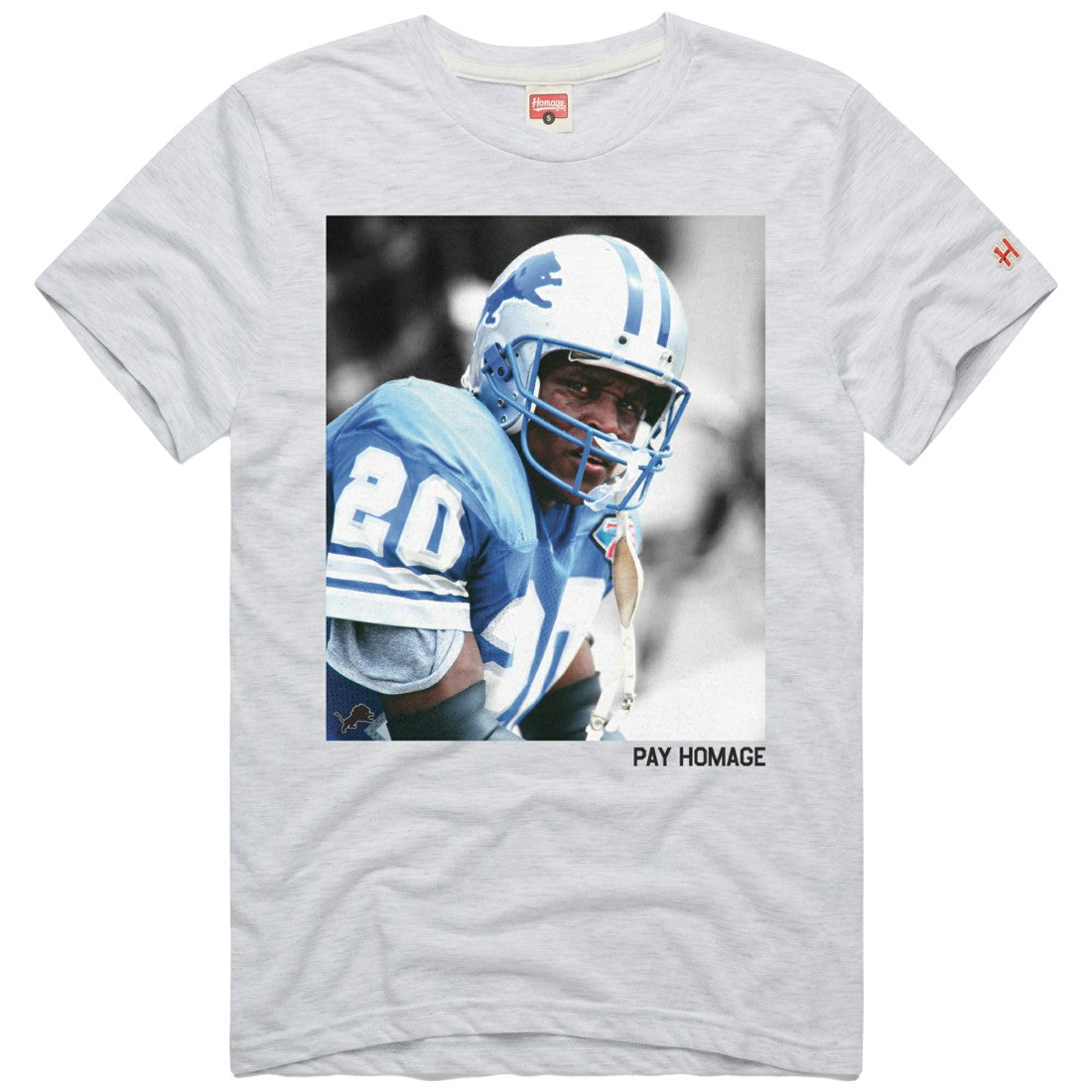 Barry Sanders  Homage Unisex Pay Homage Tri-Blend T-Shirt - Detroit Lions