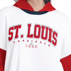 MLB St. Louis Cardinals G-III 4Her by Carl Banks Women's Key Player Oversized Hooded Long Sleeve T-Shirt
