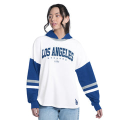 MLB Los Angeles Dodgers G-III 4Her by Carl Banks Women's Key Player Oversized Hooded Long Sleeve T-Shirt
