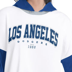 MLB Los Angeles Dodgers G-III 4Her by Carl Banks Women's Key Player Oversized Hooded Long Sleeve T-Shirt