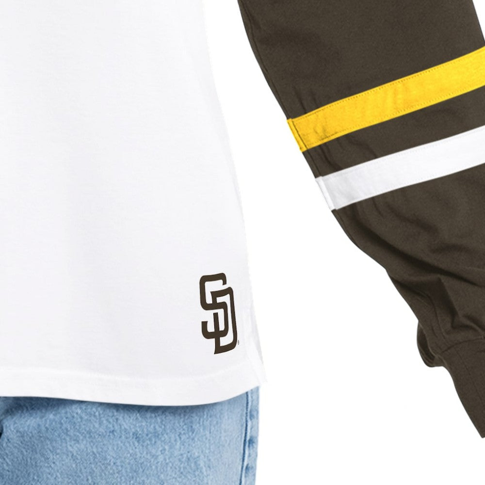 MLB San Diego Padres G-III 4Her by Carl Banks Women's Key Player Oversized Hooded Long Sleeve T-Shirt