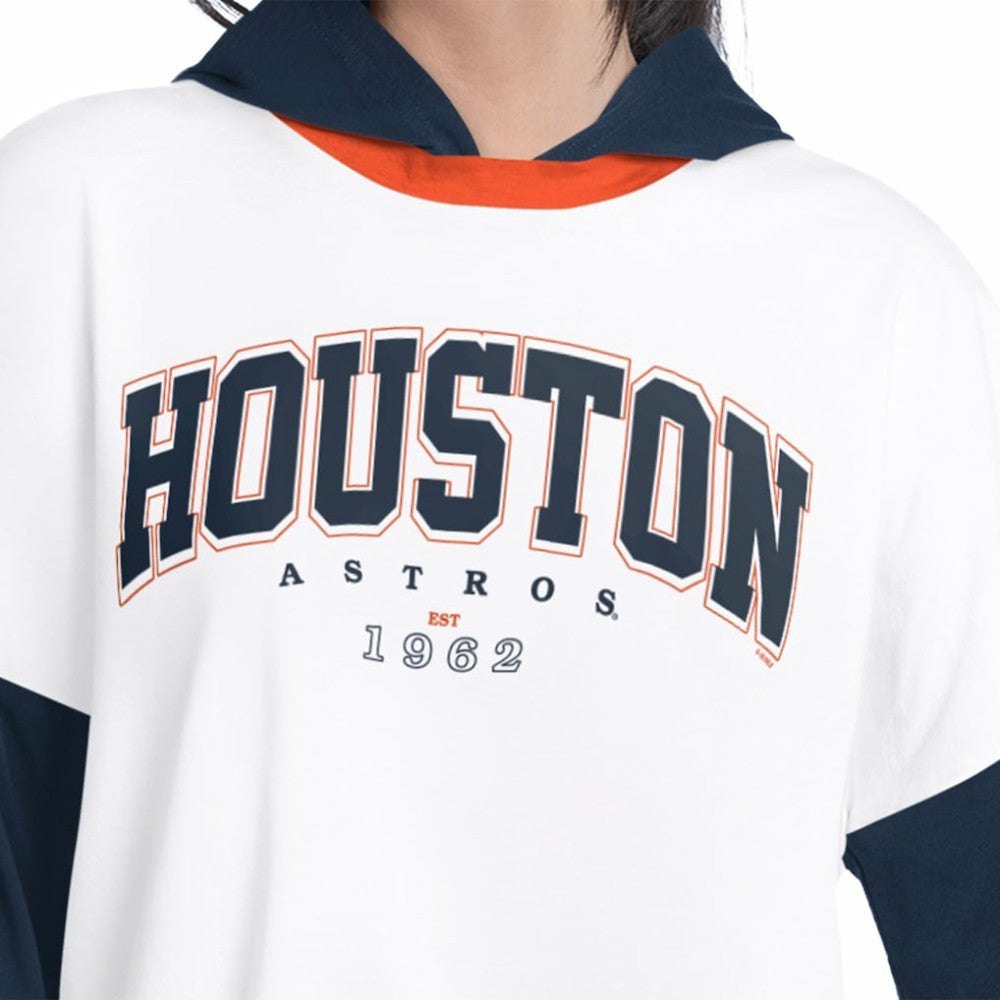 MLB Houston Astros G-III 4Her by Carl Banks Women's Key Player Oversized Hooded Long Sleeve T-Shirt