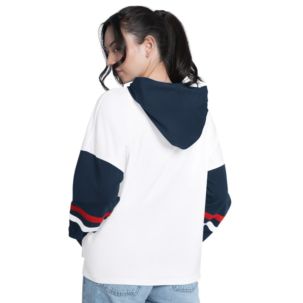 MLB Atlanta Braves G-III 4Her by Carl Banks Women's Key Player Oversized Hooded Long Sleeve T-Shirt