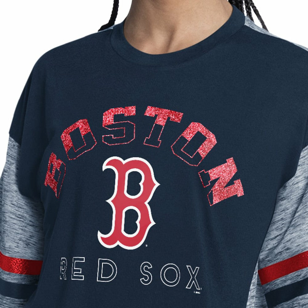 MLB Boston Red Sox G-III 4Her by Carl Banks Women's Off-Season Oversized Top