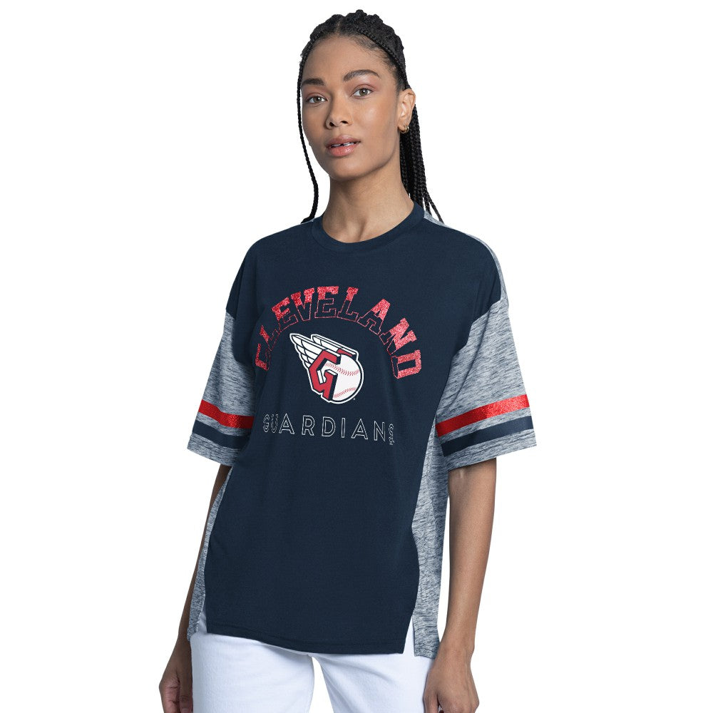 MLB Cleveland Guardians G-III 4Her by Carl Banks Women's Off-Season Oversized Top