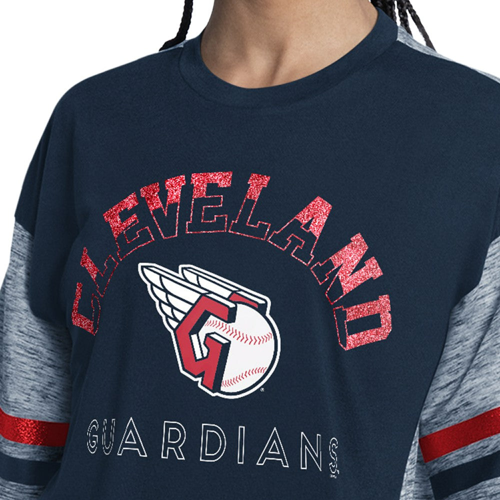 MLB Cleveland Guardians G-III 4Her by Carl Banks Women's Off-Season Oversized Top