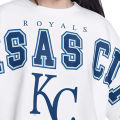 MLB Kansas City Royals G-III 4Her by Carl Banks Women's Bleachers Cropped Pullover Sweatshirt