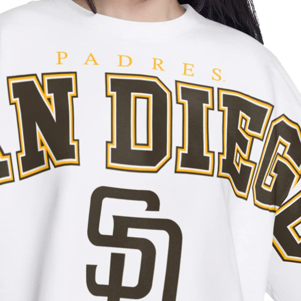 MLB San Diego Padres G-III 4Her by Carl Banks Women's Bleachers Cropped Pullover Sweatshirt