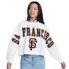 MLB San Francisco Giants G-III 4Her by Carl Banks Women's Bleachers Cropped Pullover Sweatshirt