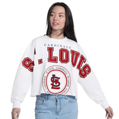 MLB St. Louis Cardinals G-III 4Her by Carl Banks Women's Bleachers Cropped Pullover Sweatshirt