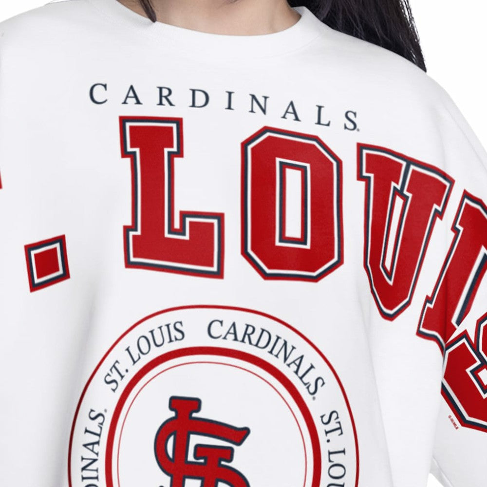 MLB St. Louis Cardinals G-III 4Her by Carl Banks Women's Bleachers Cropped Pullover Sweatshirt