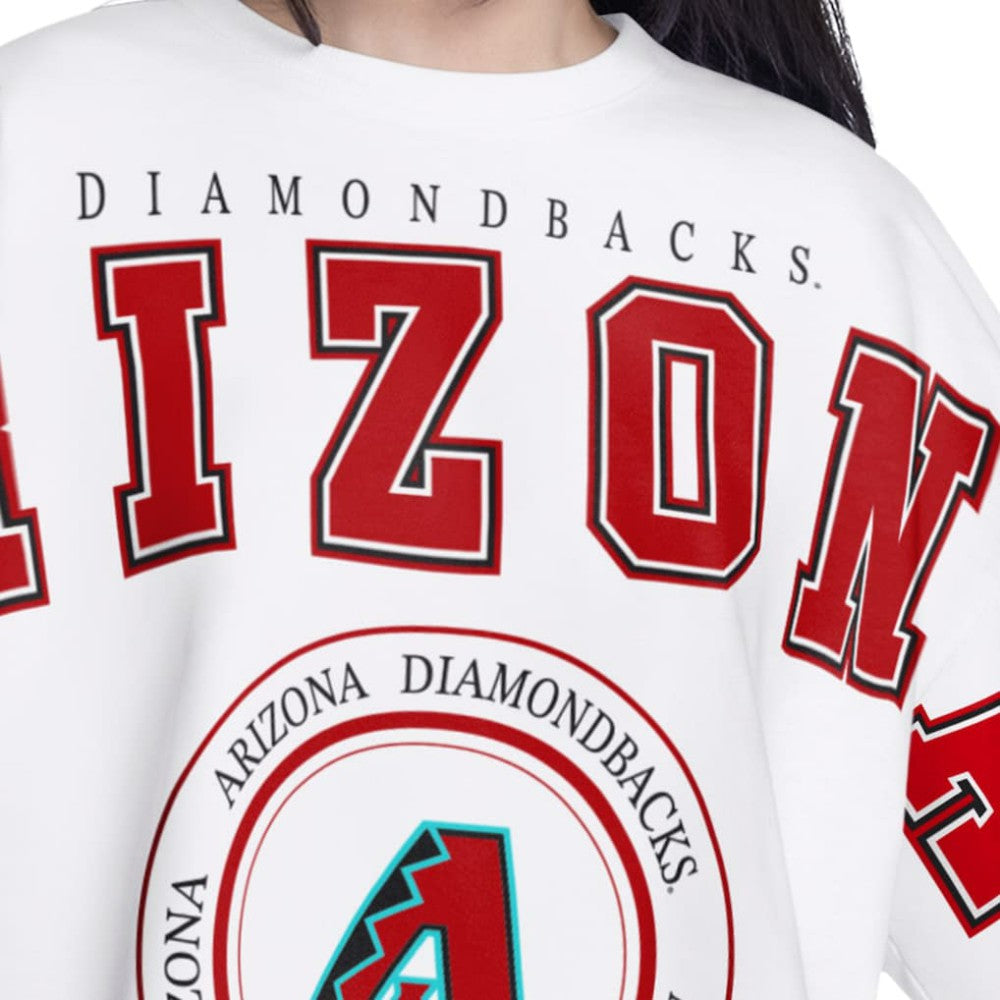 MLB Arizona Diamondbacks G-III 4Her by Carl Banks Women's Bleachers Cropped Pullover Sweatshirt