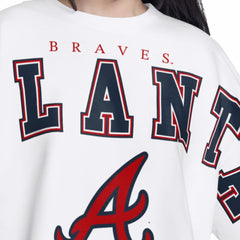 MLB Atlanta Braves G-III 4Her by Carl Banks Women's Bleachers Cropped Pullover Sweatshirt