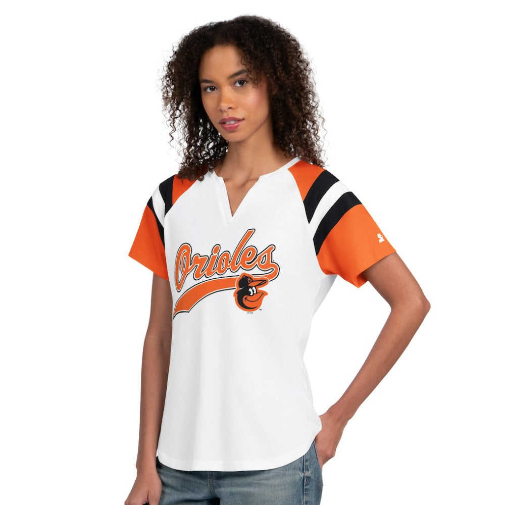 MLB Baltimore Orioles Starter Women's Game On Notch Neck T-Shirt
