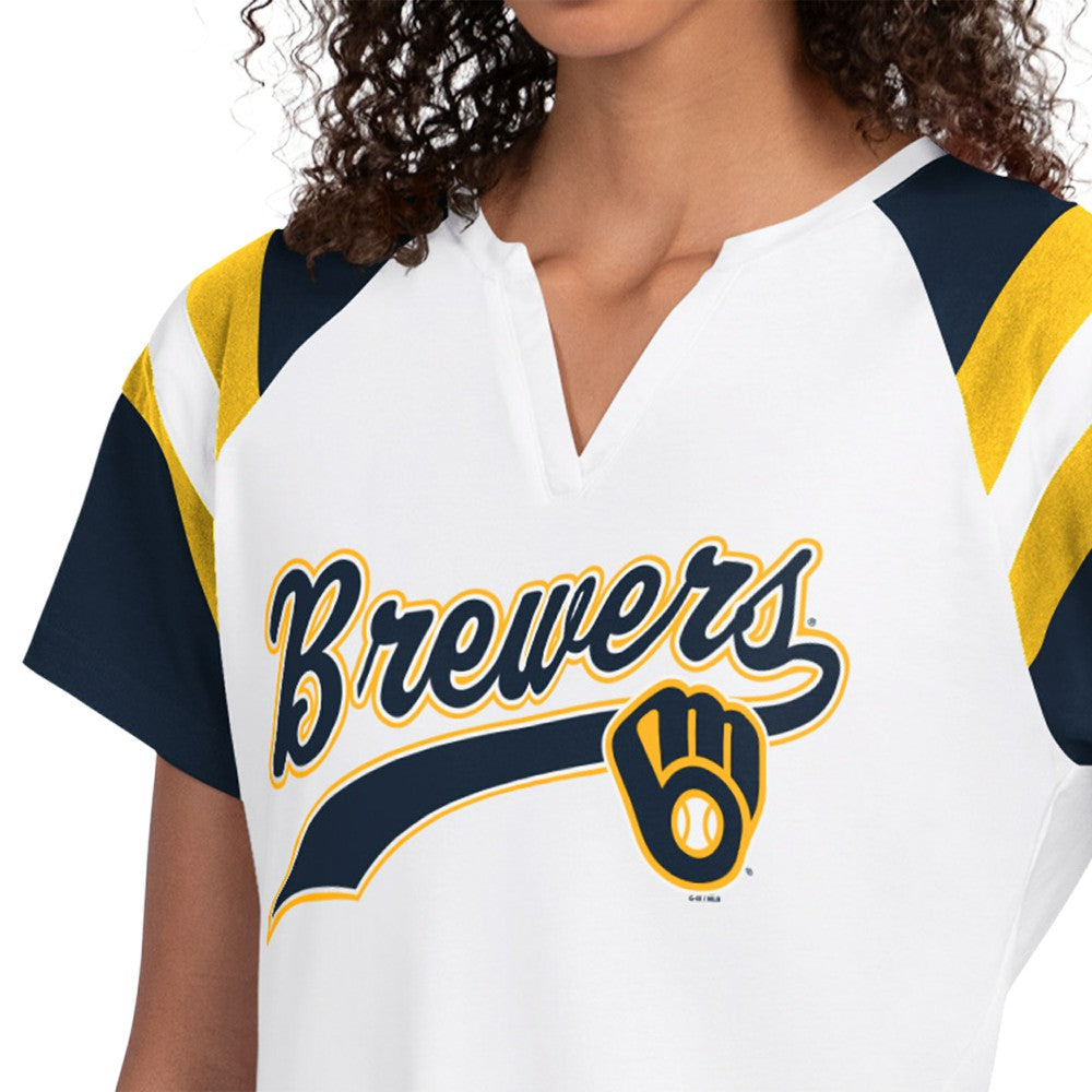 MLB Milwaukee Brewers Starter Women's Game On Notch Neck T-Shirt