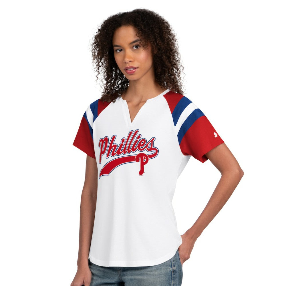 MLB Philadelphia Phillies Starter Women's Game On Notch Neck T-Shirt