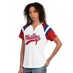 MLB Philadelphia Phillies Starter Women's Game On Notch Neck T-Shirt